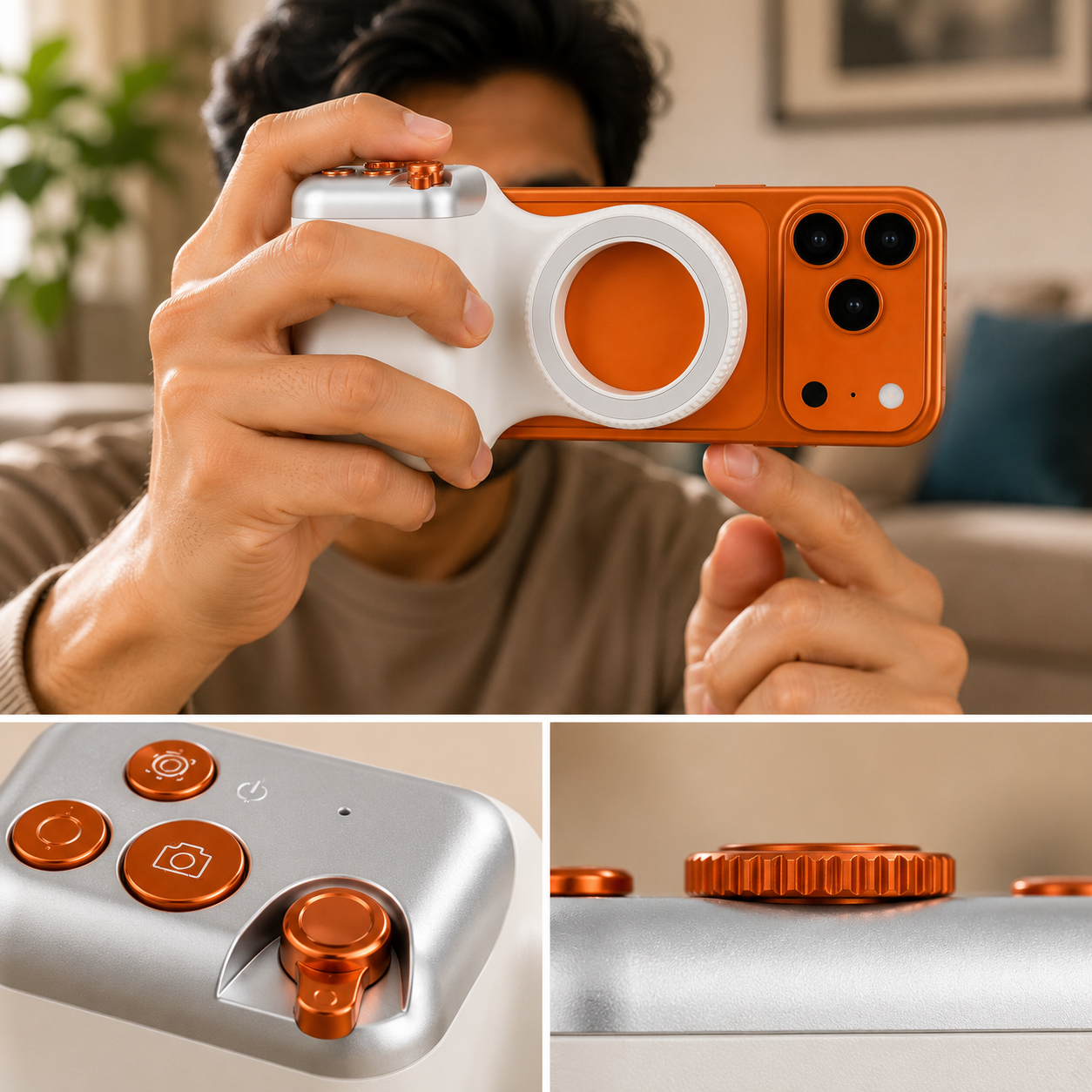 Movara OneGrip | Magnetic Camera Grip for Smartphone Photography